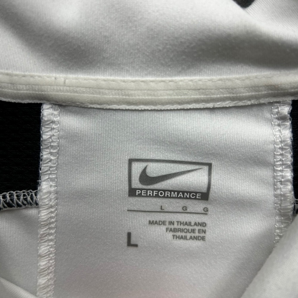 Nike Polo Shirt Performance Mens L White Athletic Gorpcore Minimalist - Picture 4 of 8